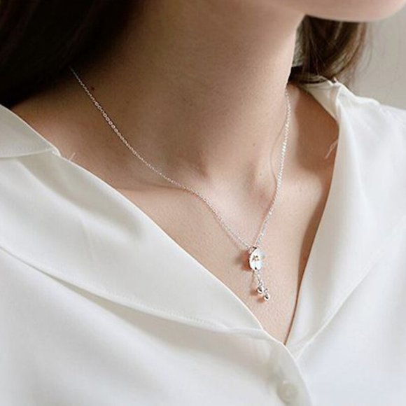 NEW 925 Sterling Silver Cherry Blossom Necklace - Picture 4 of 8